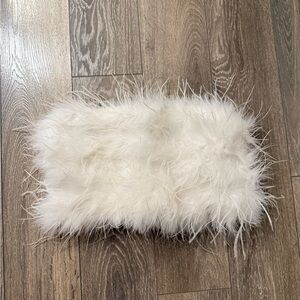 White Faux Fur tube top